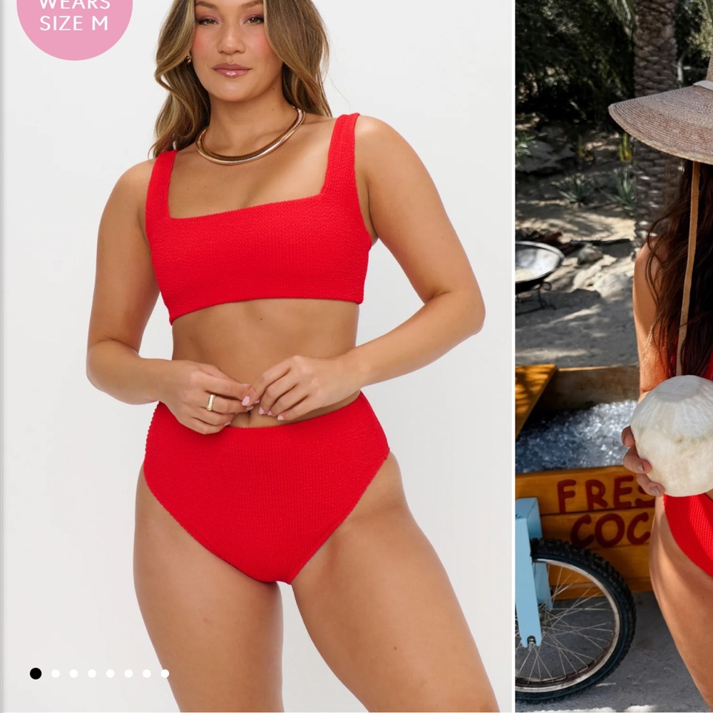 Show Me Your MuMu Red Classic Bikini bottom